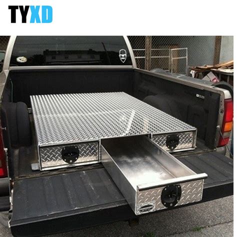 self contained box drawer metal truck organizer|truck bed drawer system.